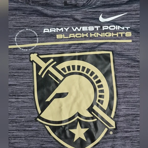 Men’s Army West Point Black Knights Nike Dri-fit Shirt Sz XL Marled Charcoal - Picture 9 of 10